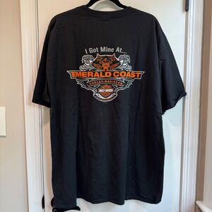 Harley-Davidson Emerald Coast Graphic Tee‎ Fort Walton Beach Florida 2XL